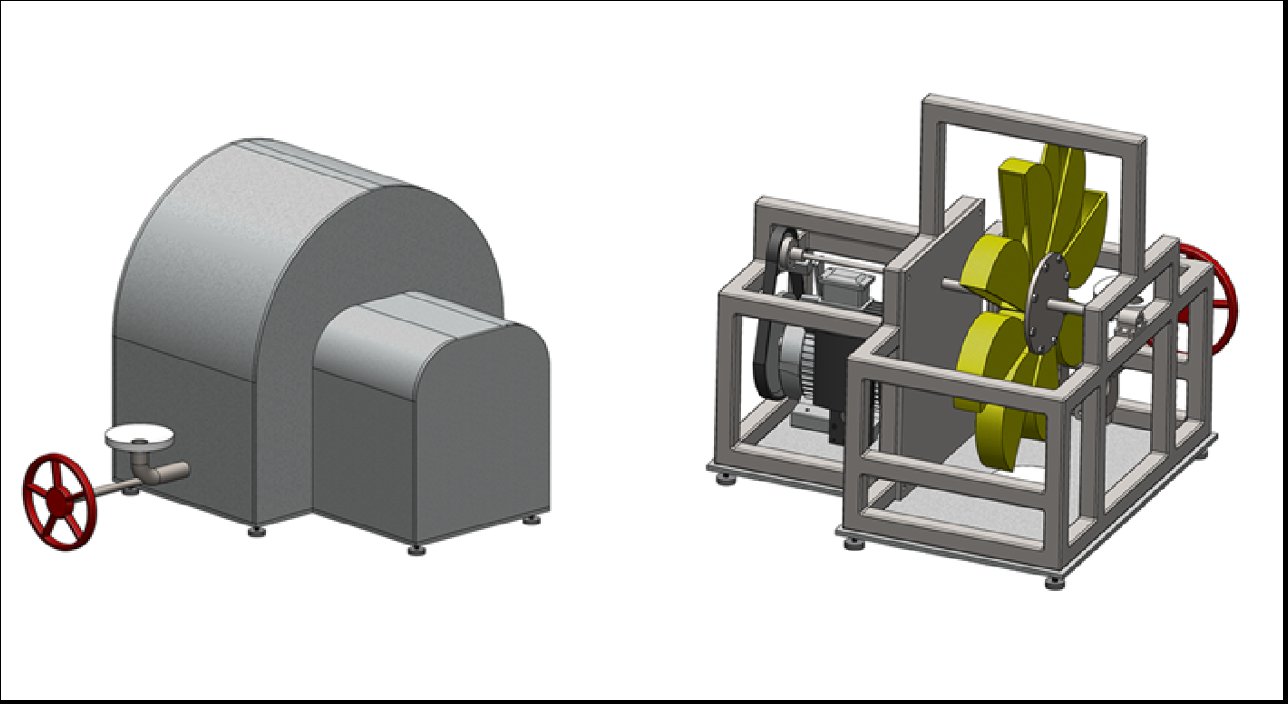 Hydroelectric generator CAD rendering